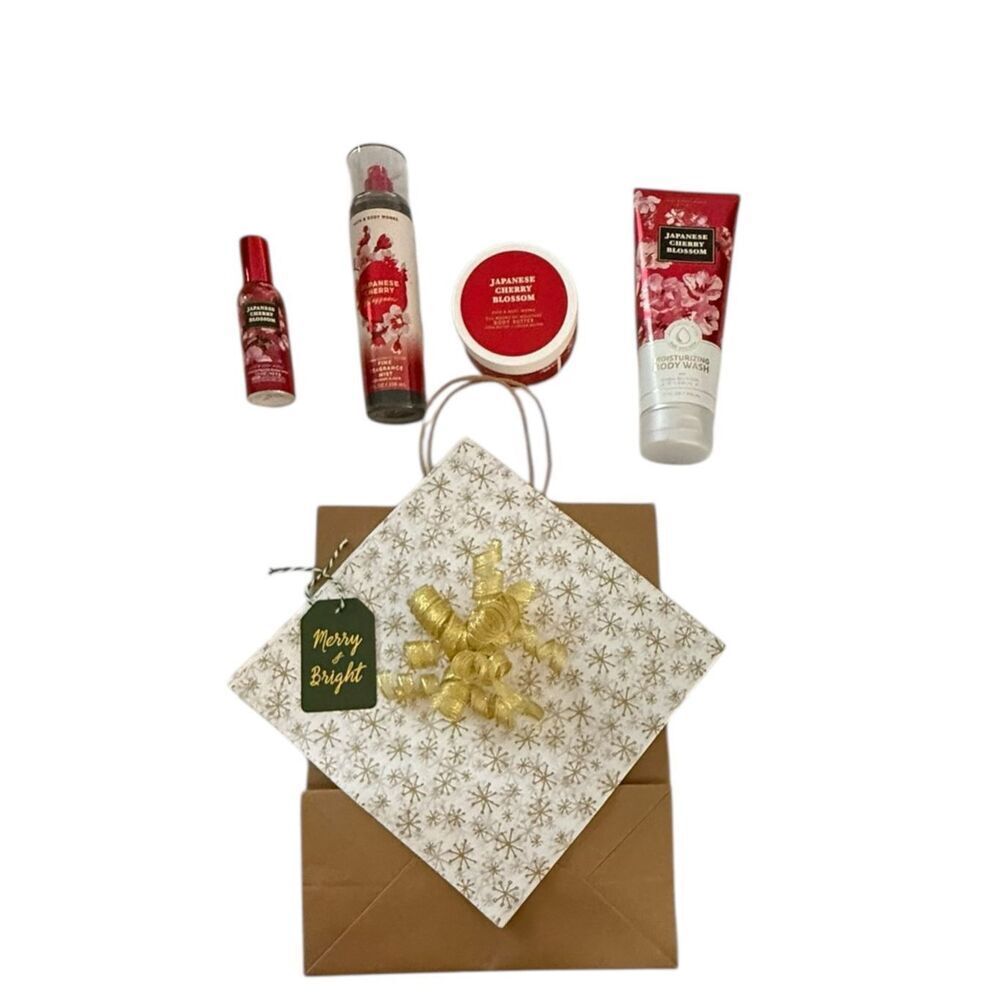 Ready to Gift Bath and Body Works Japanese Cherry Blossom Gift Set -5 piece
